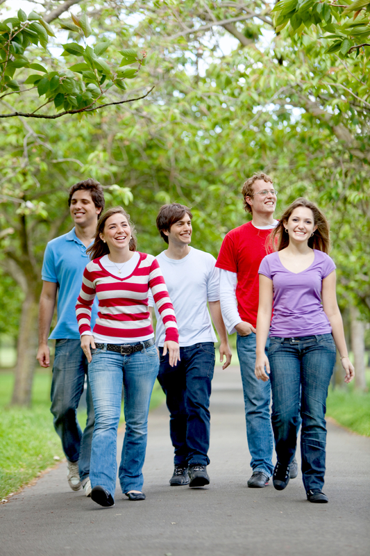 http://www.dreamstime.com/stock-photography-group-friends-walking-image12815782