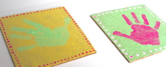 Dečija umetnost na ploči od pluta