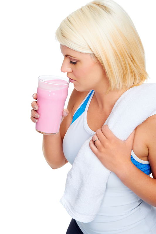 http://www.dreamstime.com/stock-photos-protein-shake-woman-gym-drinking-strawberry-flavor-image32233583