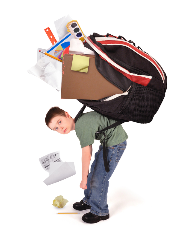 http://www.dreamstime.com/royalty-free-stock-photography-child-heavy-school-homework-book-bag-young-standing-large-his-back-stress-concept-white-background-image40435747