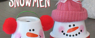 Napravite Sneška od glinene saksije