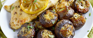 Pečene gljive sa belim lukom i puterom