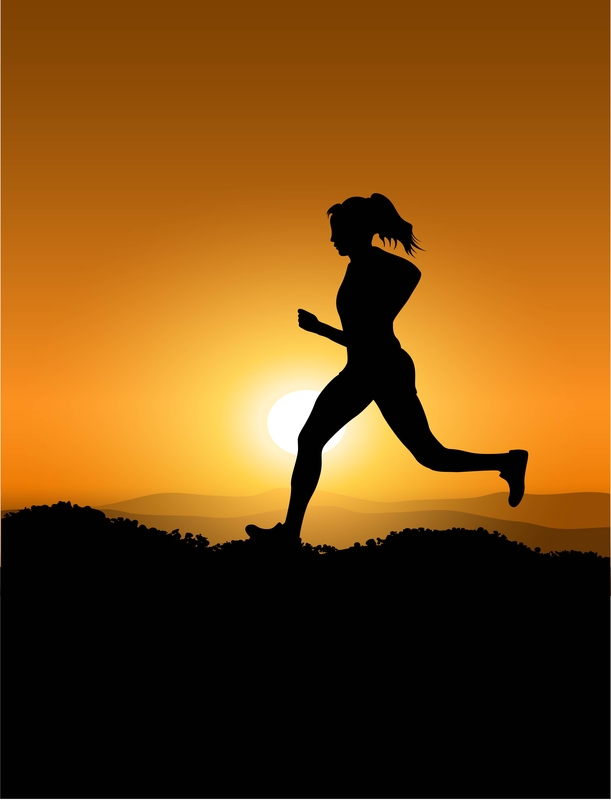 http://www.dreamstime.com/stock-images-woman-running-sunset-image22726944